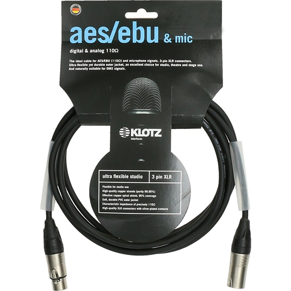 AES3HK1000 Кабель микрофонный XLR, 10м, Klotz