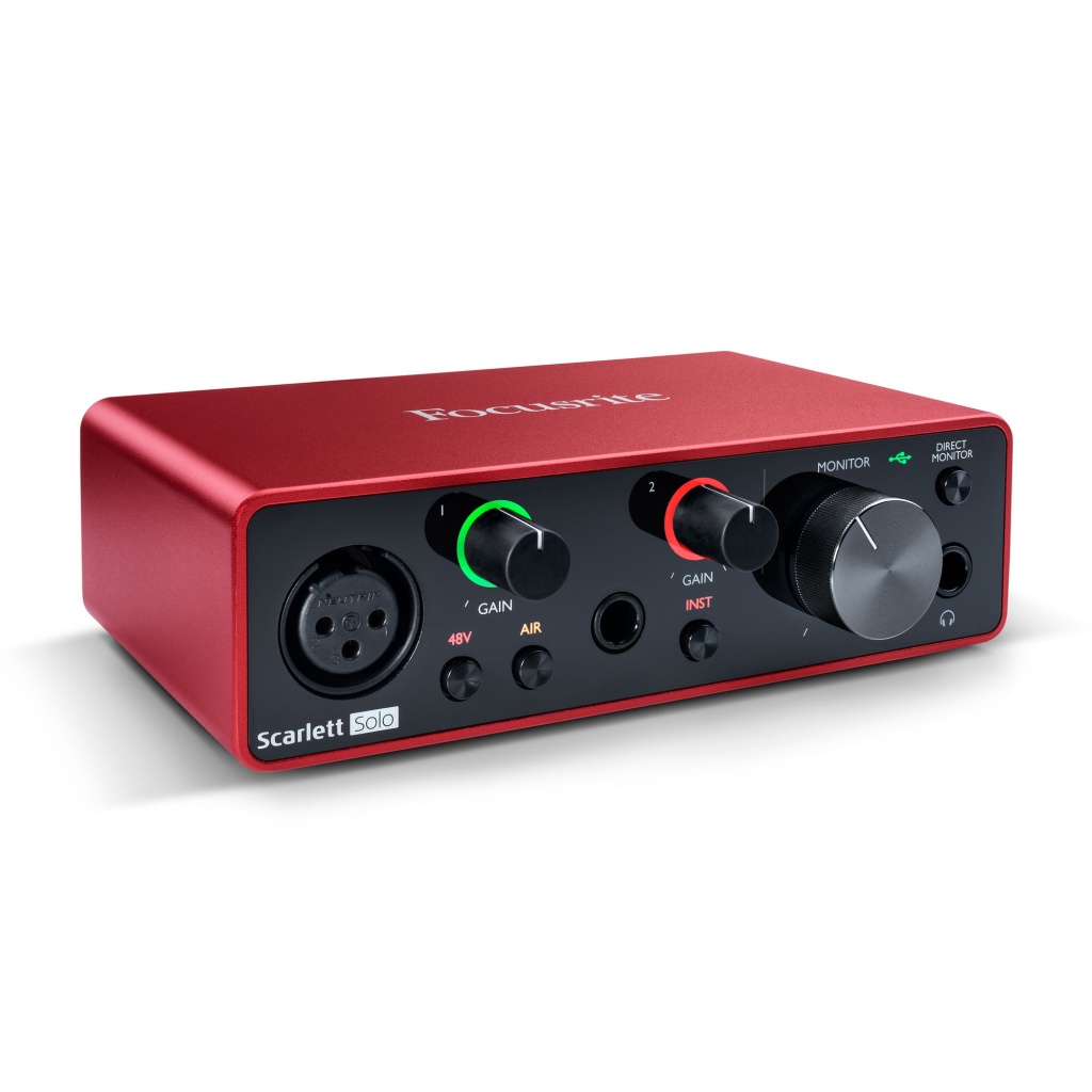 Scarlett-Solo-3rd-gen Scarlett Solo Звуковая карта USB, 24 бит/192 кГц, 2 входа-2 выхода, Focusrite