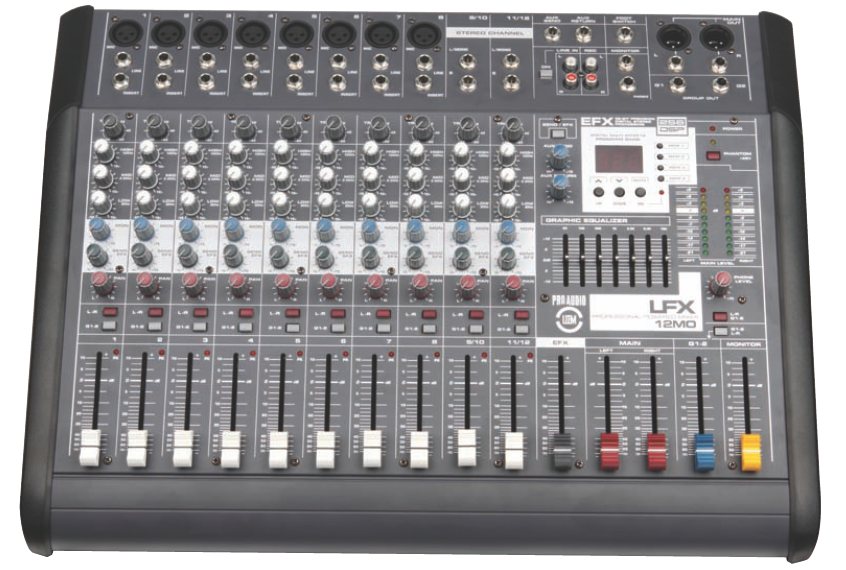 LFX-12MO Микшерный пульт на 12 каналов 500Вт Leem