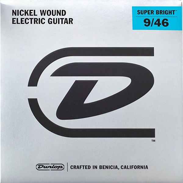 DESBN0946 Super Bright Комплект струн для электрогитары, никелированные, Light/Hybrid, 9-46, Dunlop