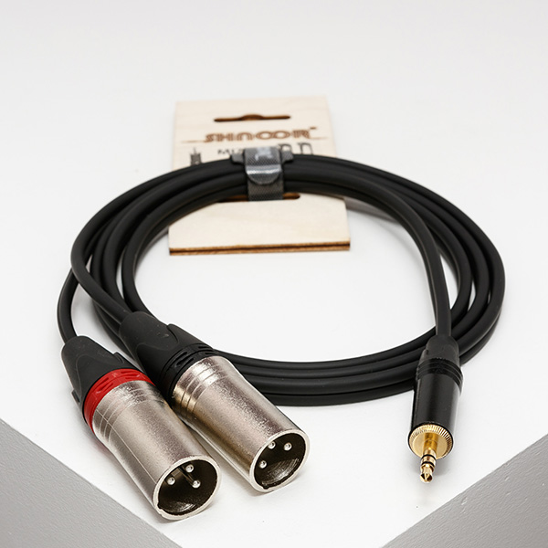 MJ2XM-6m Y-кабель 3,5мм миниджек - 2 XLRm, 6м, SHNOOR