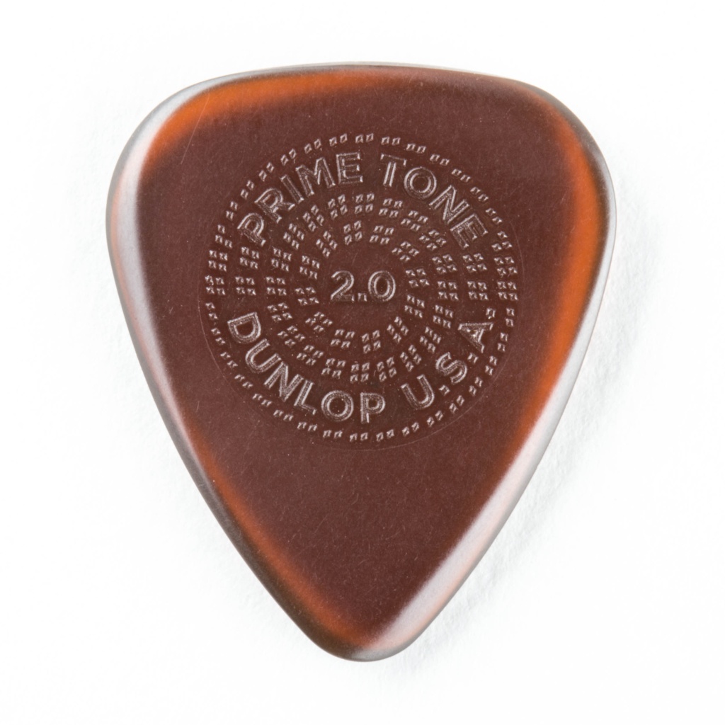 510R2.0 Primetone Медиаторы, 12шт, толщина 2,0мм, с насечкой, стандартные, Dunlop
