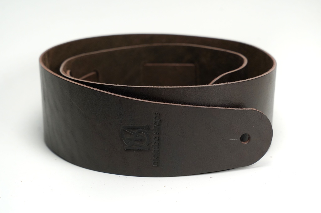 MB6061-113 Ремень для гитары, кожаный, горький шоколад, Mamba straps