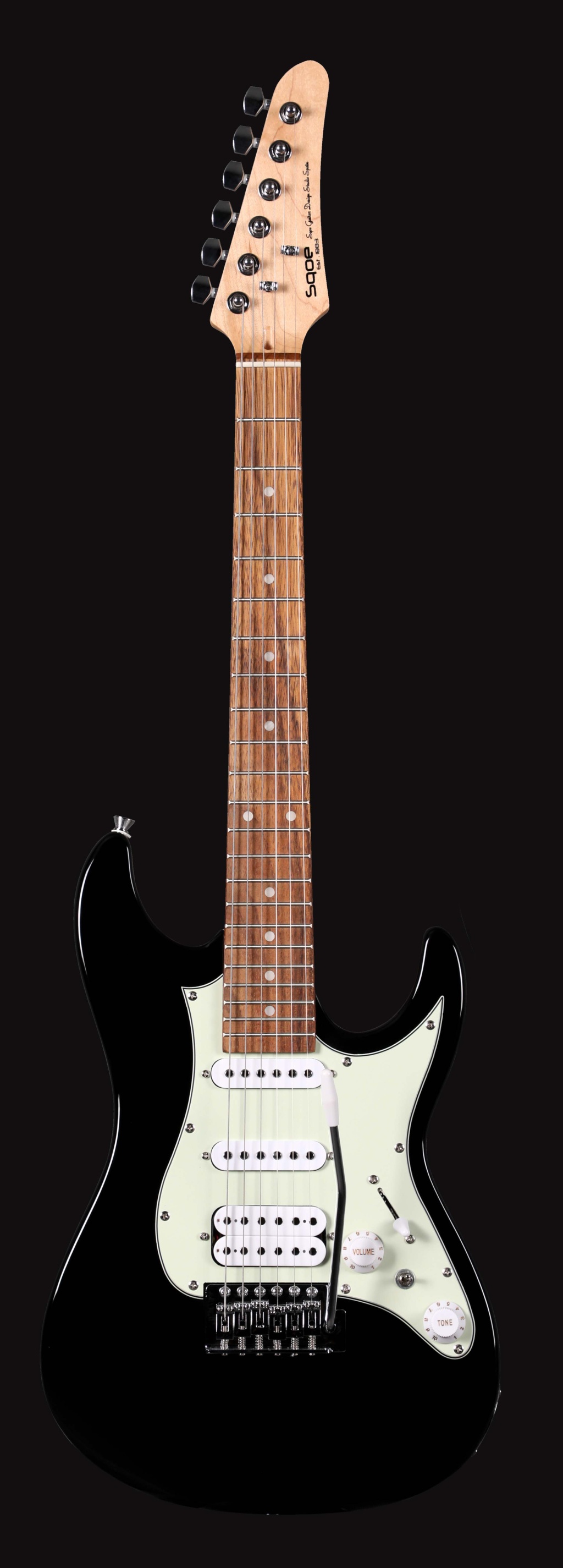 SEIB-MINI-BK Электрогитара уменьшенная, черная, Foix