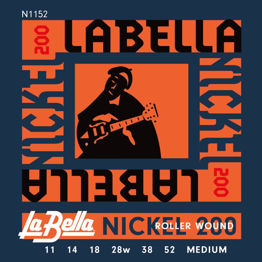 N1152 Nickel 200 Roller Wound Комплект струн для электрогитары 011-052 La Bella