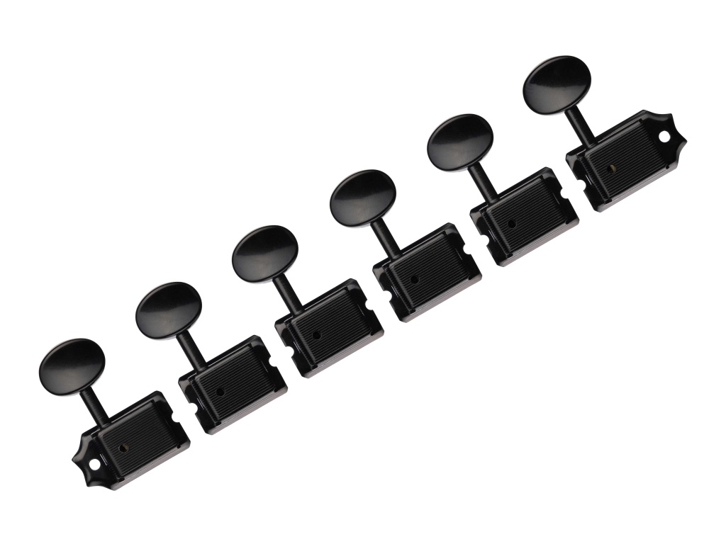 SD91-05M-B-L6 Колки для гитары 6л, в линию, черные, Gotoh