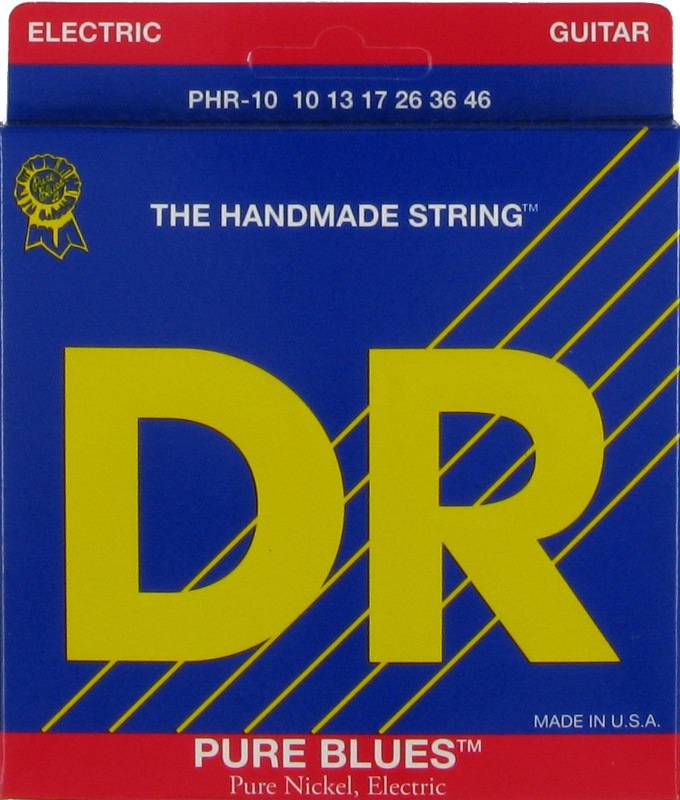 PHR-10 Pure Blues Комплект струн для электрогитары, никель, Medium, 10-46, DR