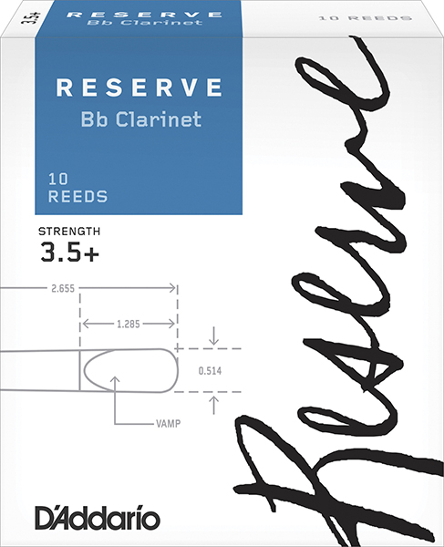 DCR10355 Reserve Трости для кларнета Bb, размер 3.5+, 10шт., Rico