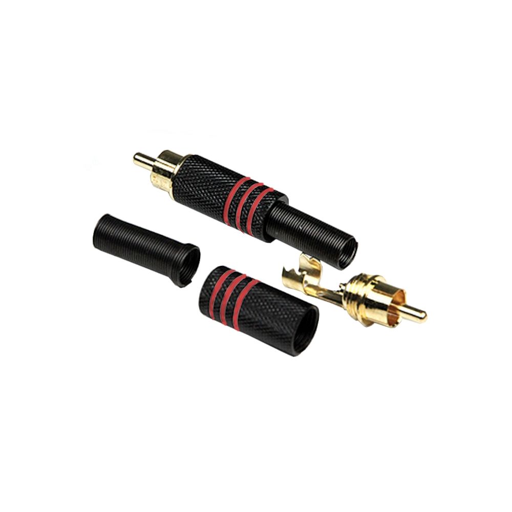 INVOTONE RCA200M RD - тюльпан кабельный, RCA, 'золото', корпус металл, красная маркировка