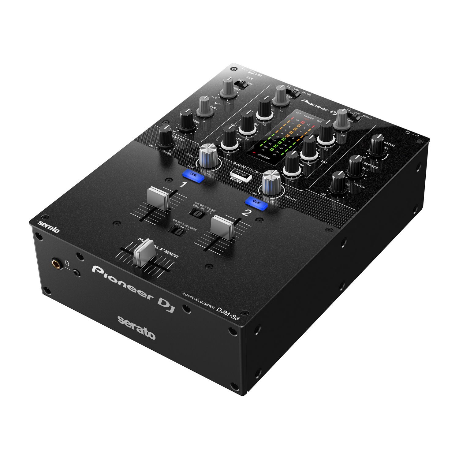 PIONEER DJM-S3 - 2-канальный микшер для Serato DJ. Magvel Pro fader