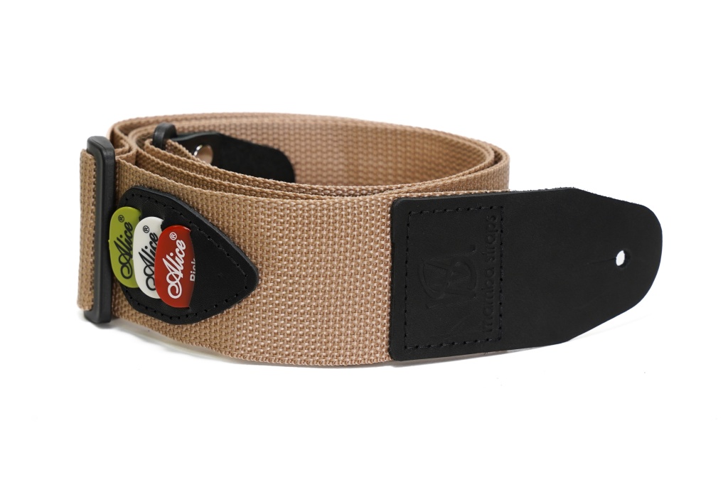 MB5030-153 Ремень для гитары, нейлоновый, бежевый, Mamba straps