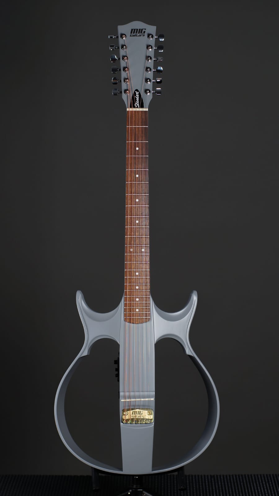 SG2LG23 SG2 Сайлент-гитара 12-струнная, светло-серая, MIG Guitars