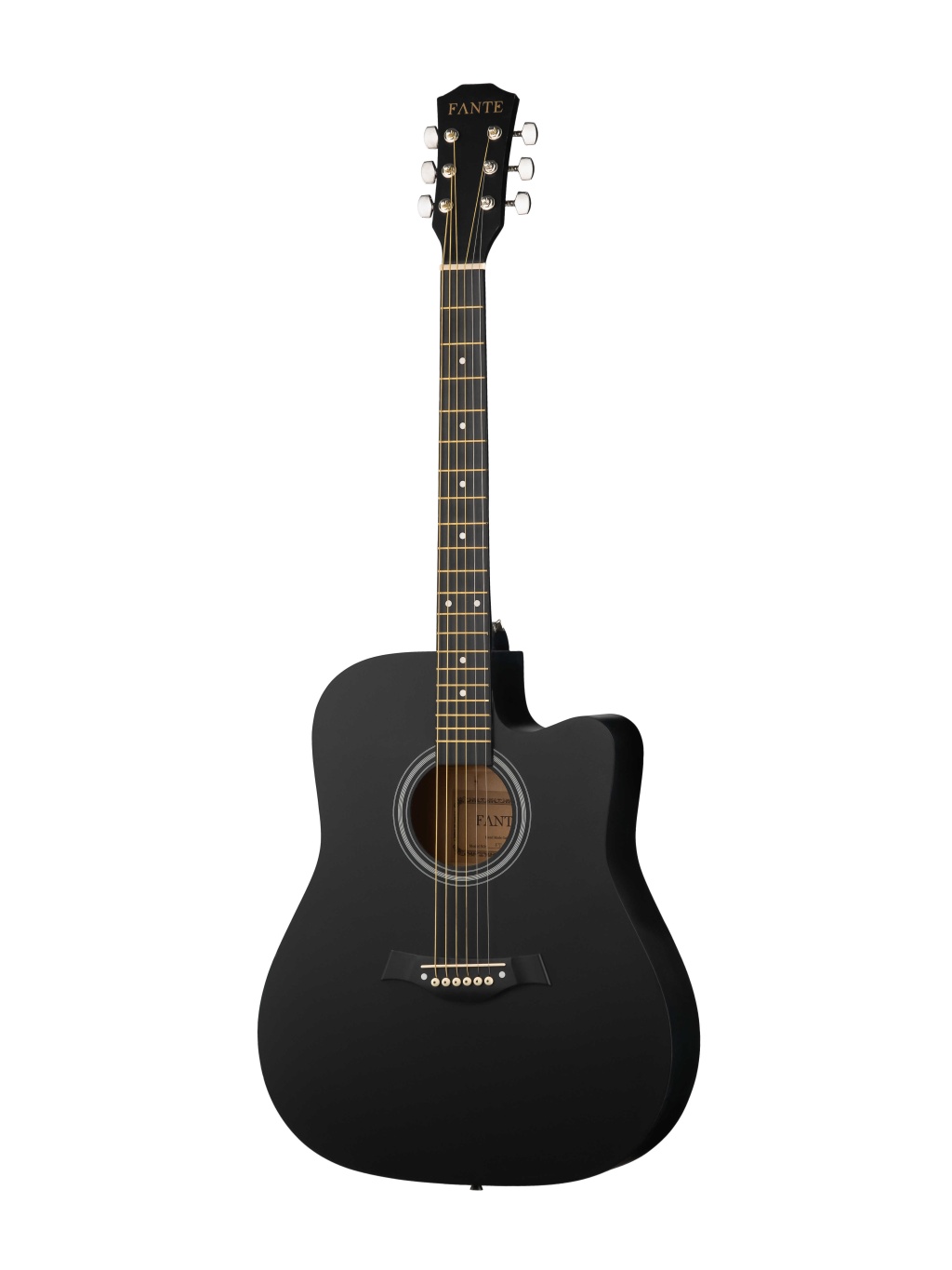 FT-221-BK Акустическая гитара 41", с вырезом, черная, Fante