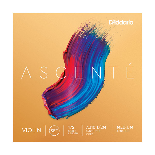 A310-1/2M Ascente Комплект струн для скрипки 1/2, среднее натяжение, D'Addario