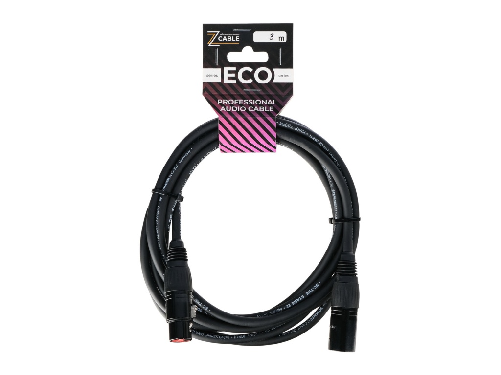 E1-XLR-M-F-0300-0 Кабель микрофонный 3м, ZZcable