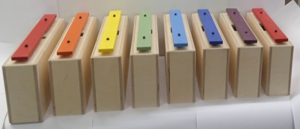 SCBB-Set8С Чайм-бары бас (разборный металлофон), 8 нот, цветные пластины, Sinkopa