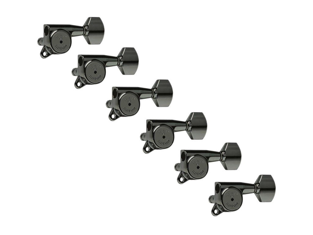 SG381-HAPM-07-B-L6 Колки для гитары 6л, локовые, черные, Gotoh