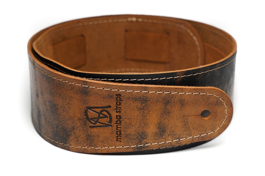 MB6061-126-1 Ремень для гитары, кожаный, песочный лофт, Mamba straps