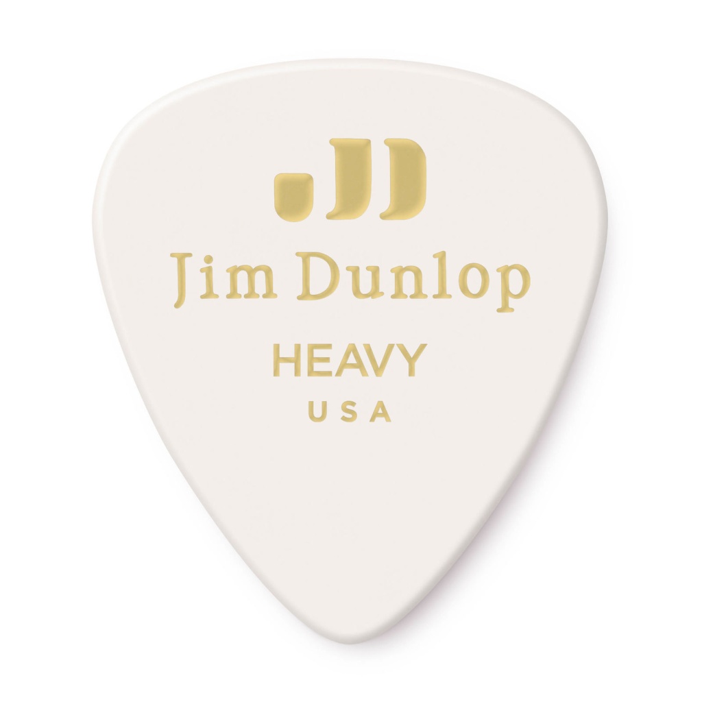 483P01HV Genuine Celluloid Медиаторы, 12шт, толстые, белые, Dunlop