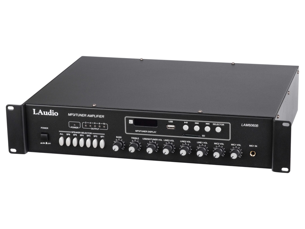 LAM6060B Усилитель мощности трансляционный, 60Вт, LAudio