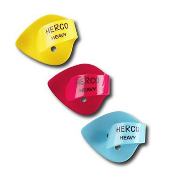 HE113P Herco Медиаторы на палец/плоские 3шт, толстые, Dunlop