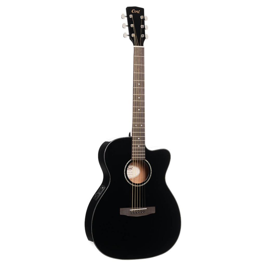 L60CE-BK Luce Series Электро-акустическая гитара, черная, Cort