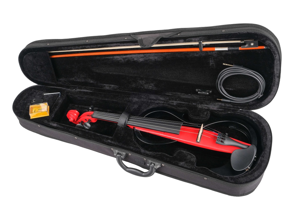 VE-420RBK Электроскрипка 4/4, красная/черная, Mirra