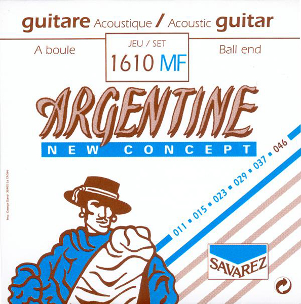 1610MF Argentine Комплект струн для акустической джаз гитары, Light, шарик, 11-46, Savarez