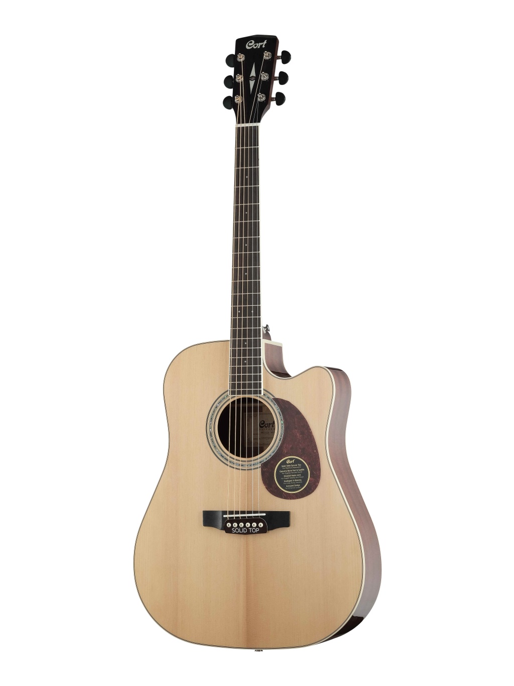 MR710F-NAT MR Series Электро-акустическая гитара, с вырезом, цвет натуральный глянцевый, Cort