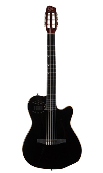 032174 ACS Cedar Black Электро-акустическая гитара с чехлом, черная, Godin