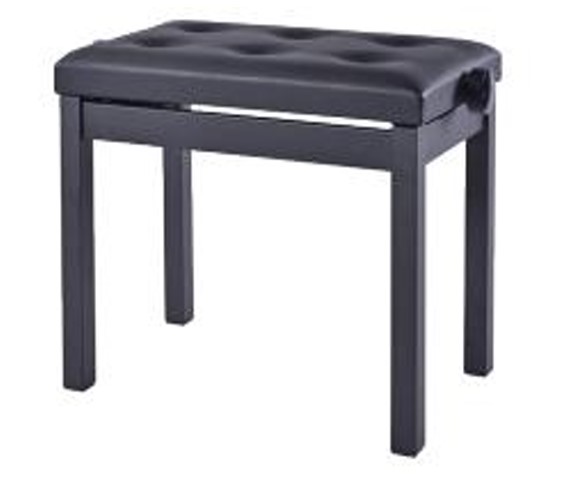 HY-TM21-SATIN-BLACK Банкетка, матовый черный, искусственная кожа, Rin