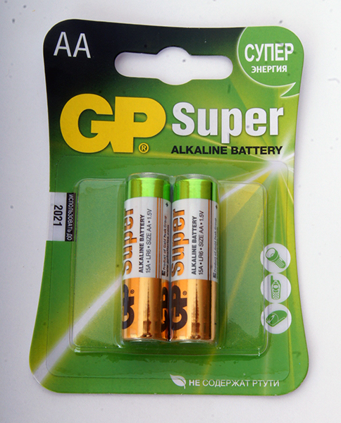 GP15A-CR2 Элемент питания АА алкалиновый, 2шт, GP