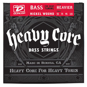 DBHCN55115 Heavy Core Комплект струн для бас-гитары, никелированные, 55-115, Dunlop