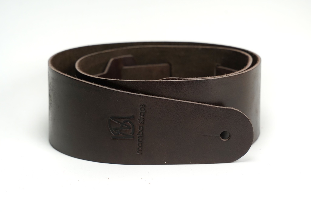 MB6061-114 Ремень для гитары, кожаный, махагон, Mamba straps