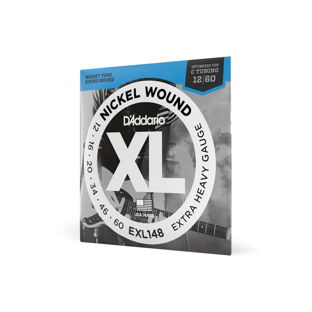 D'ADDARIO EXL148 - струны для электрогитары, 12-60, никель, подходят для строя 'C'