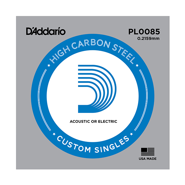 PL0085 Plain Steel Отдельная струна без обмотки, сталь, .0085, D'Addario