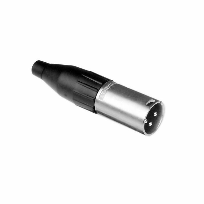 AMPHENOL AC3MM - разъем XLR кабельный папа , 3 контакта, точеные контакты, цвет - никель