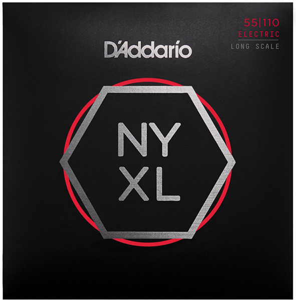 NYXL55110 NYXL Комплект струн для бас-гитары, никелированные, Long Scale, Heavy, 55-110, D'Addario