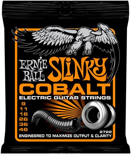 P02722 Cobalt Hybrid Slinky Комплект cтрун для электрогитары, кобальт 9-46, Ernie Ball