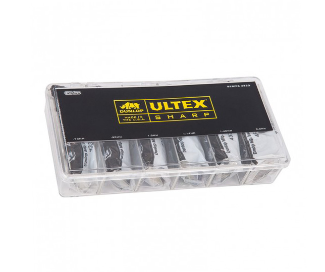 4330 Ultex Sharp Коробка медиаторов 216шт, 6 толщин, Dunlop