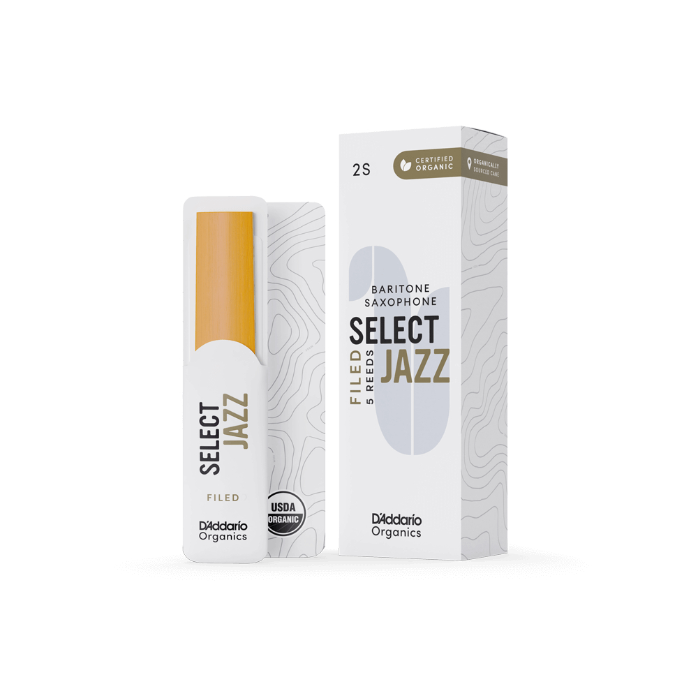 ORSF05BSX2S Organic Select Jazz Filed Трости для саксофона баритон, размер 2S, 5шт, D'Addario