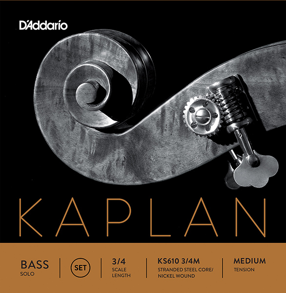 KS610-3/4M Kaplan Solo Комплект струн для контрабаса размером 3/4, среднее натяжение, D'Addario