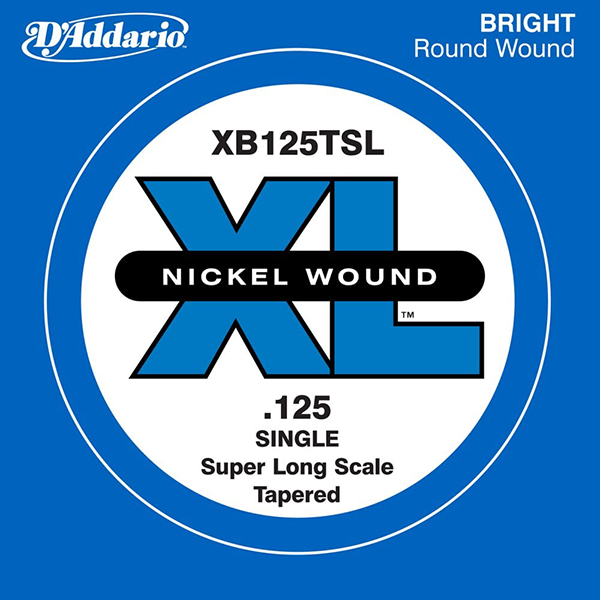 XB125TSL Nickel Wound Tapered Отдельная струна для бас-гитары, .125, Super Long Scale, D'Addario