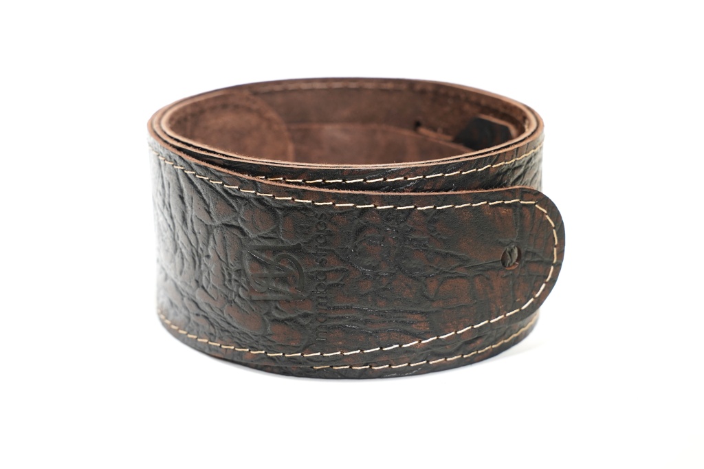 MB6061-133-1 Ремень для гитары, кожаный, корица тигина, Mamba straps