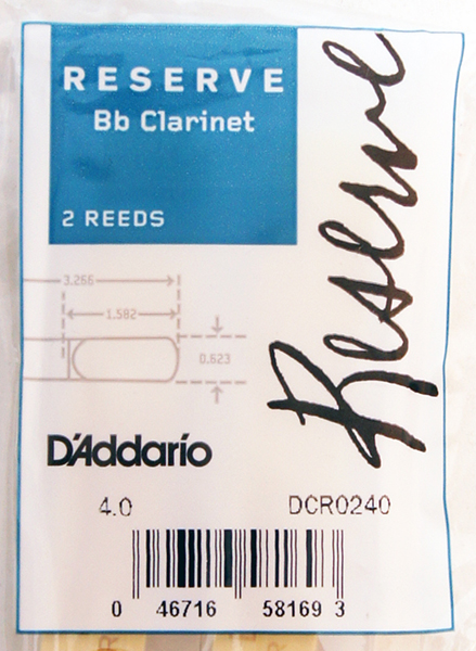 DCR0240 Reserve Трости для кларнета Bb, размер 4.0, 2шт., Rico