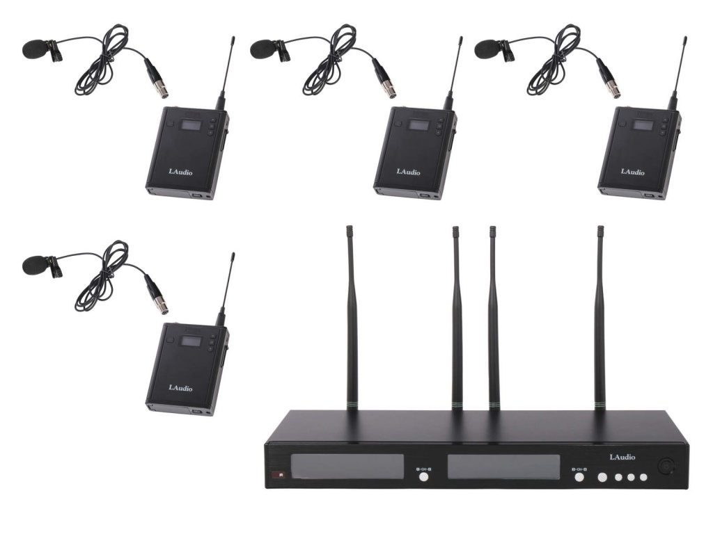 RWS-4BLV Беспроводная микрофонная система, 4 петличных микрофона, LAudio