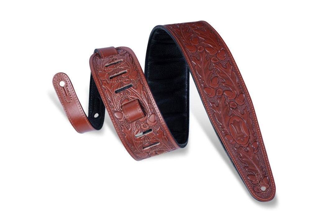 PM44T01-WAL Heirloom Series Ремень для гитары, кожаный, коричневый, Levy's