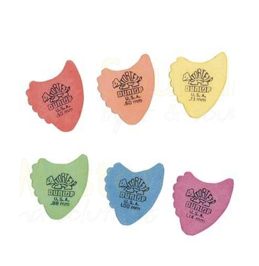 4141 Tortex Fins Коробка медиаторов, акулий плавник, 6 толщин, 216шт, Dunlop