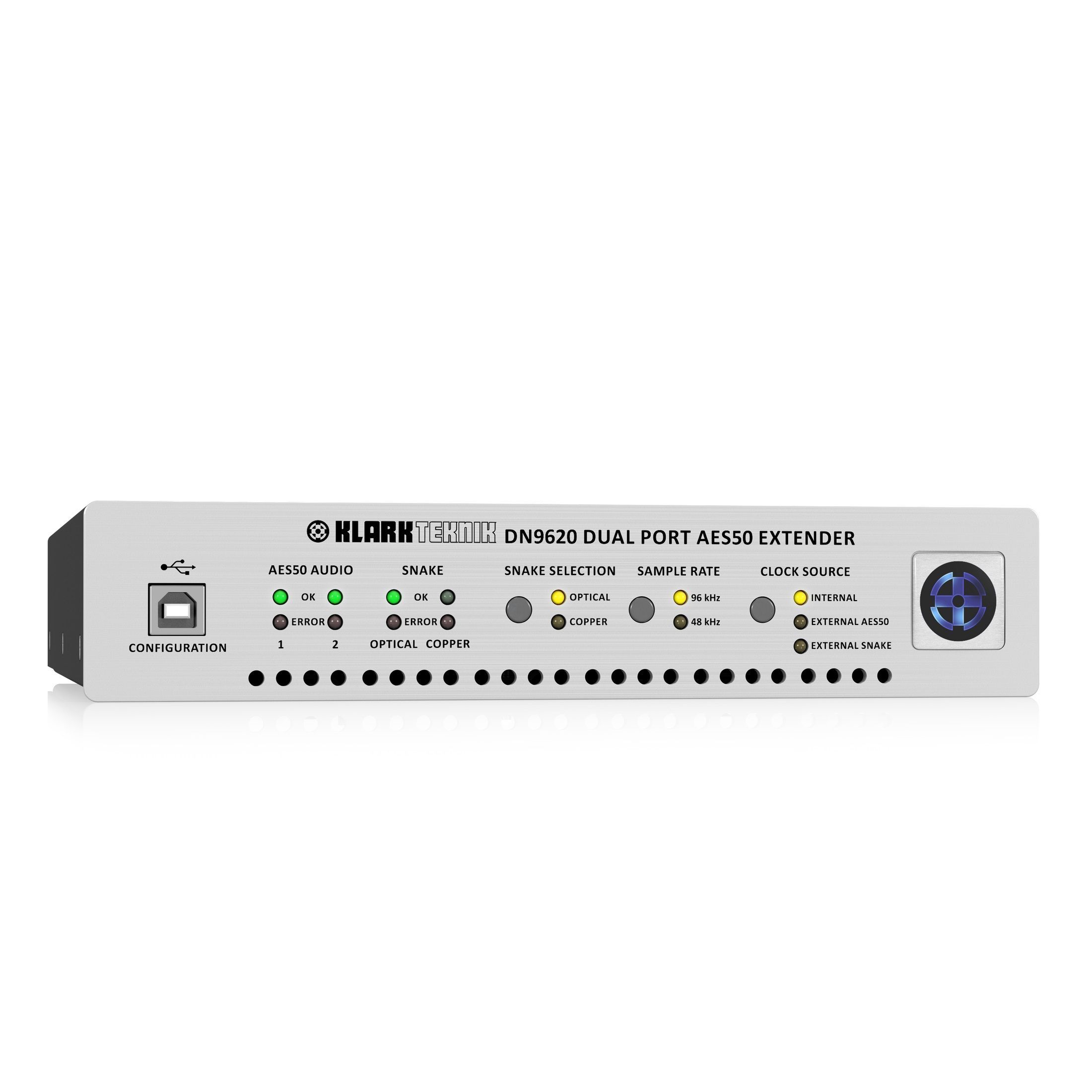 KLARK TEKNIK DN9620 - двунаправленный конвертор 2 x AES50 / HyperMAC, Multi-mode dual fibre (2шт.в к