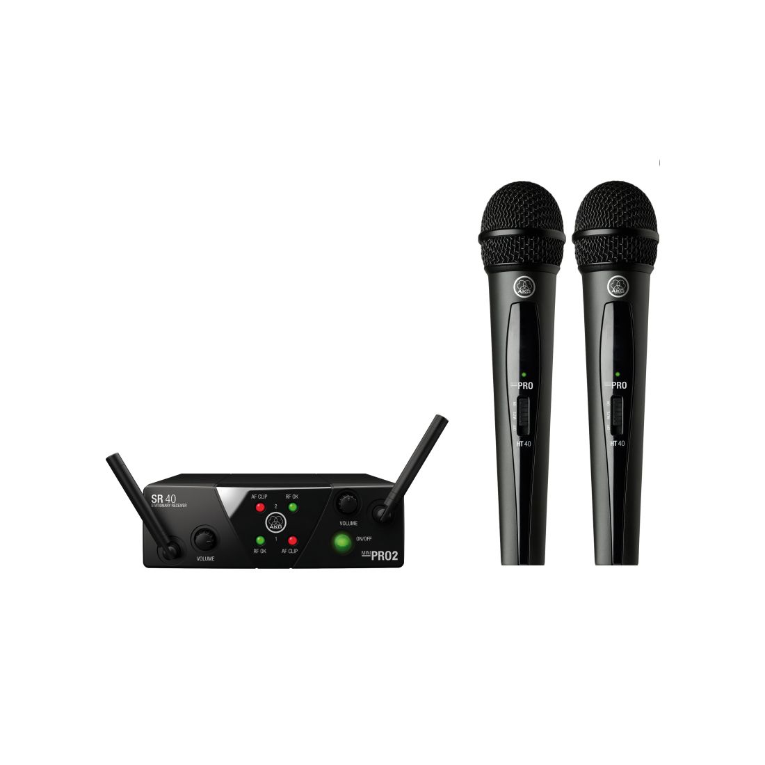 AKG WMS40 Mini2Voc-US25BD - вокальная радиосистема с 2-мя ручными передатч.(537.9/540.4МГц)